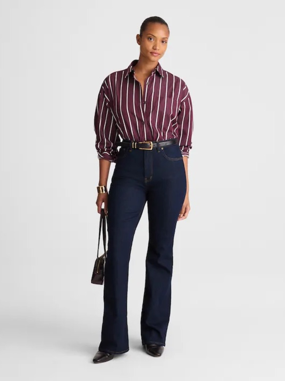 Madewell - NWT Petite Curvy Stretch Flare Jean in Rinse Wash